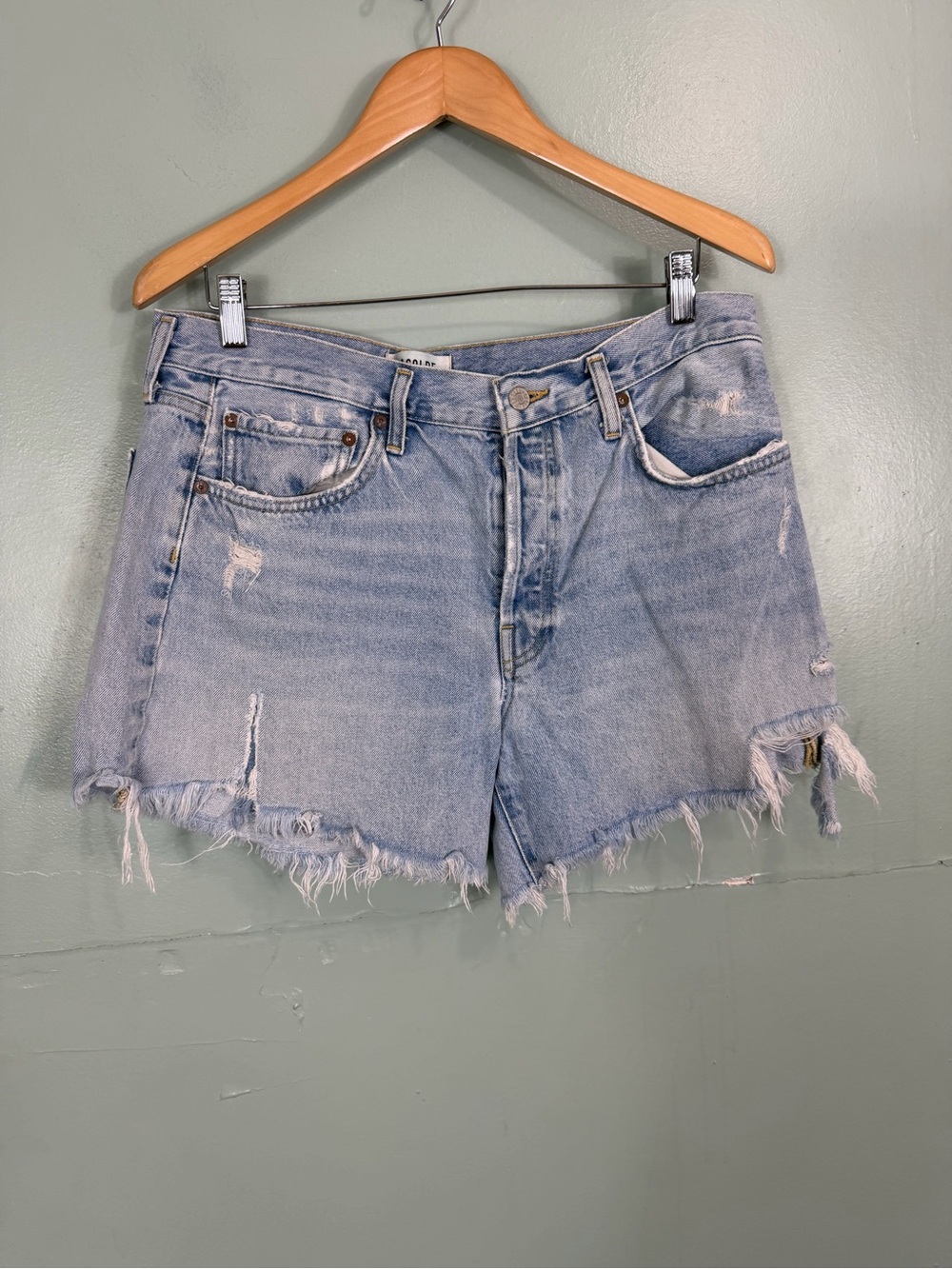 Agolde Parker Long Short Denim Size 30 Blue